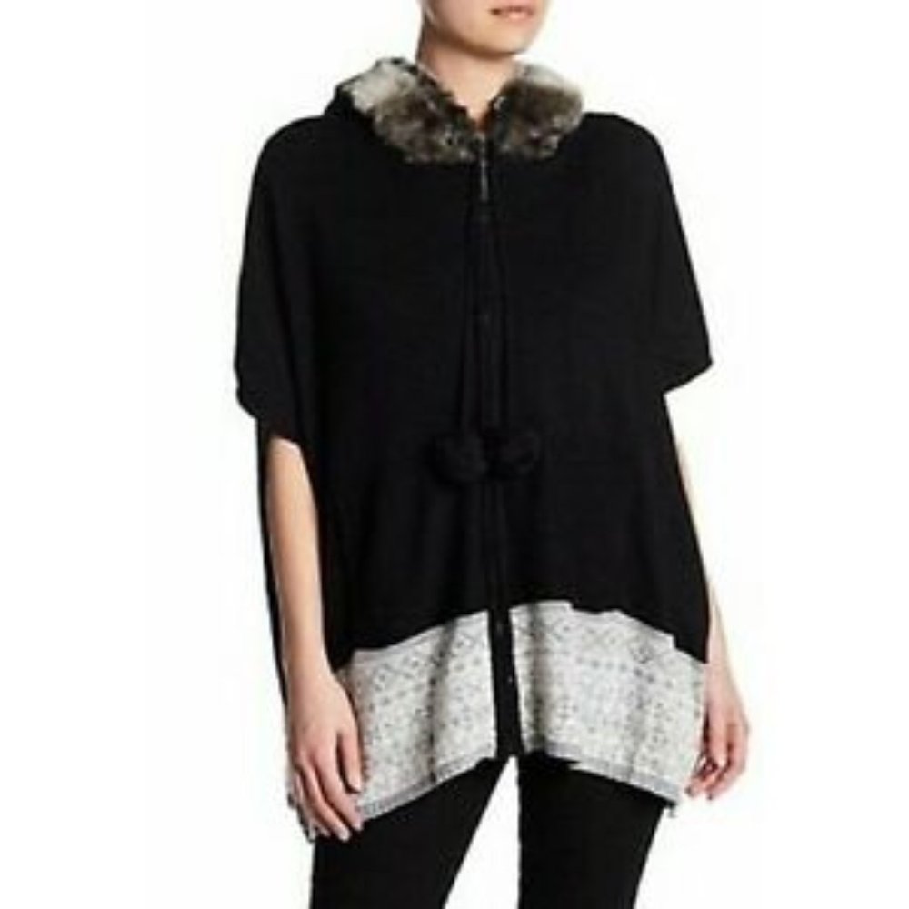 Vertigo Paris Faux Fur Hoodie Size L/XL